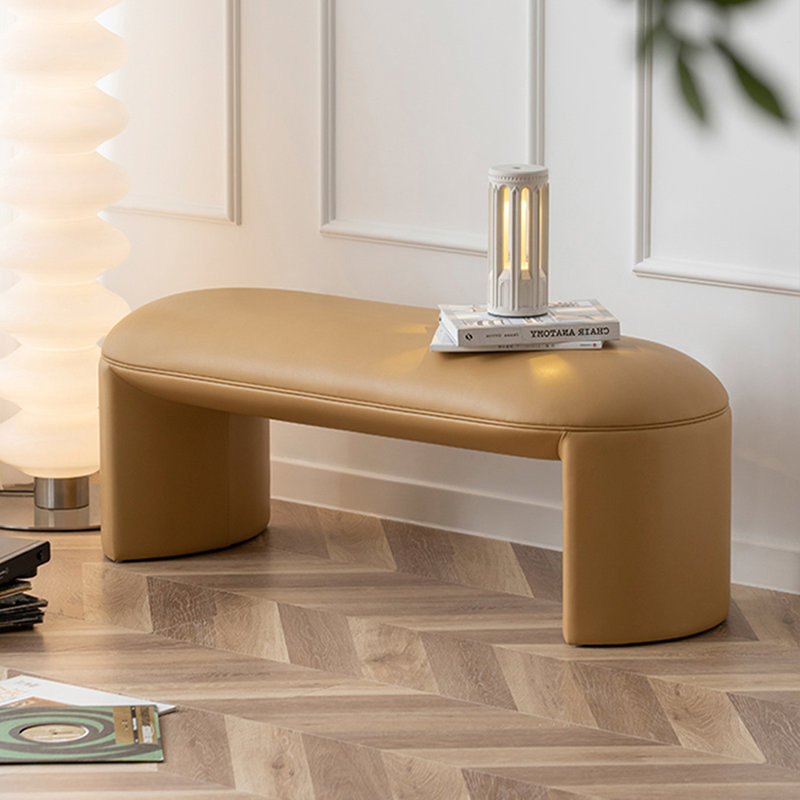 Khaki Upholstered Bench
