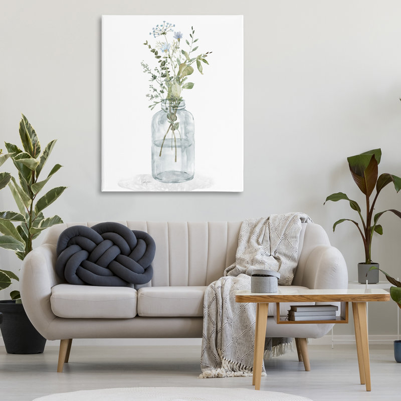 "Baby's Breath Herb Jar", art mural par Livi Finn, H 48 po x l 36 po