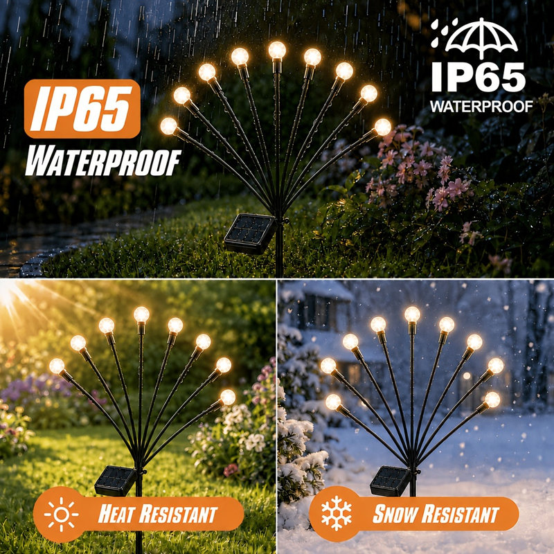 olar Lights Outdoor Waterproof 8 Pack of 32 LEDs Garden Patio Firefly Decoration Unique Gifts Grandparents, 8