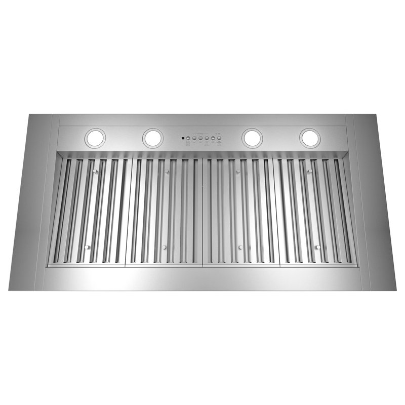 46.5" 1220 CFM Convertible Insert Range Hood in Stainless Steel with Nightlight Wi-Fi Remote Control Included