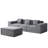 86'' L Shaped Couch With Armrest Organizer,3 Seats Sofas With Movable Ottoman,Comfy Sectional Sofa With Thick Cushion,Linen Sectional Couches For Living Room,Bedroom,Apartment,Dark Gray-920480286-920480284