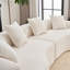 Canapé courbé désossé, canapé modulaire à compression de 110 po, blanc haute densité, canapé-lit pour salon, salon, appartement, chenille-1737153048