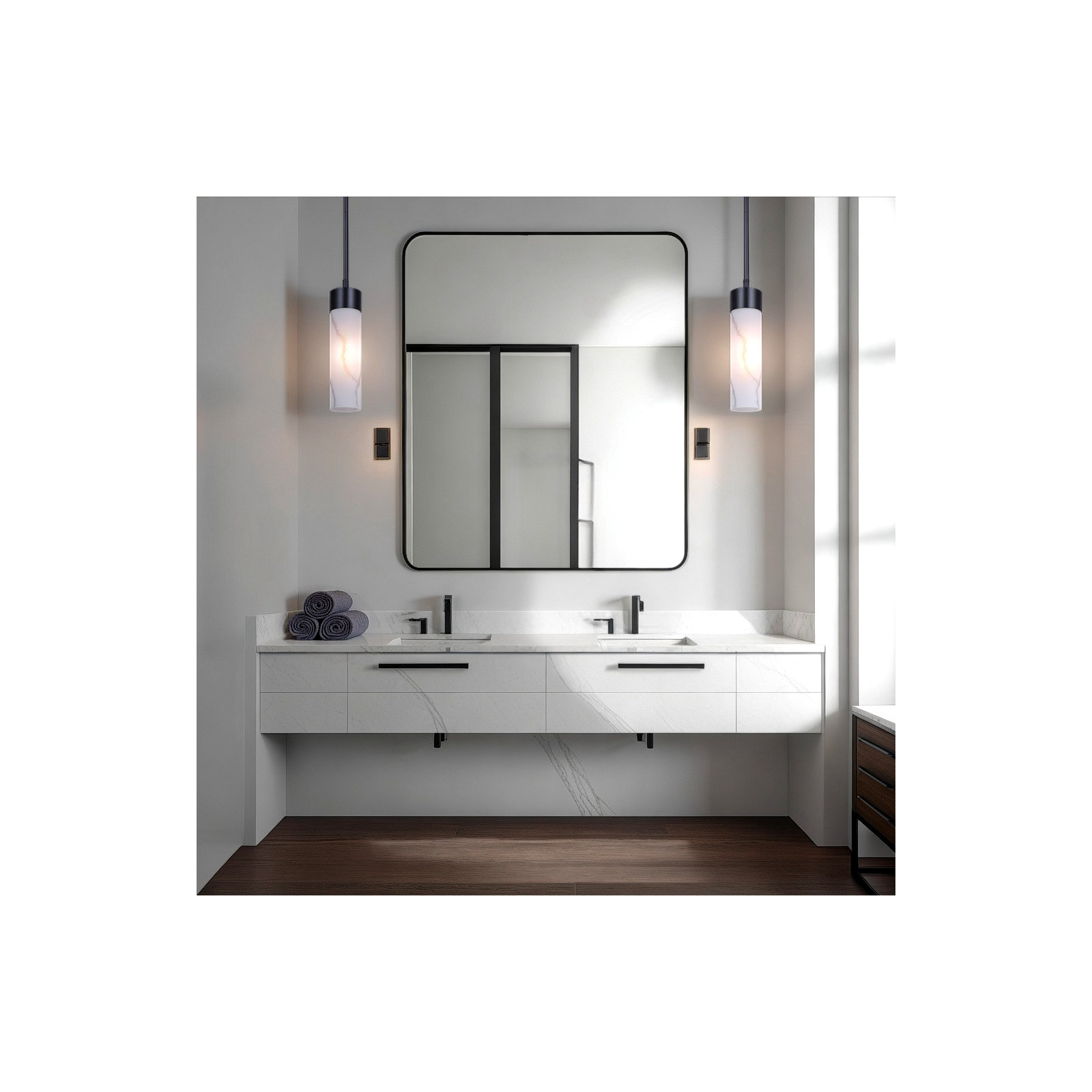 Jaqueze Single Light Glass Dimmable Pendant