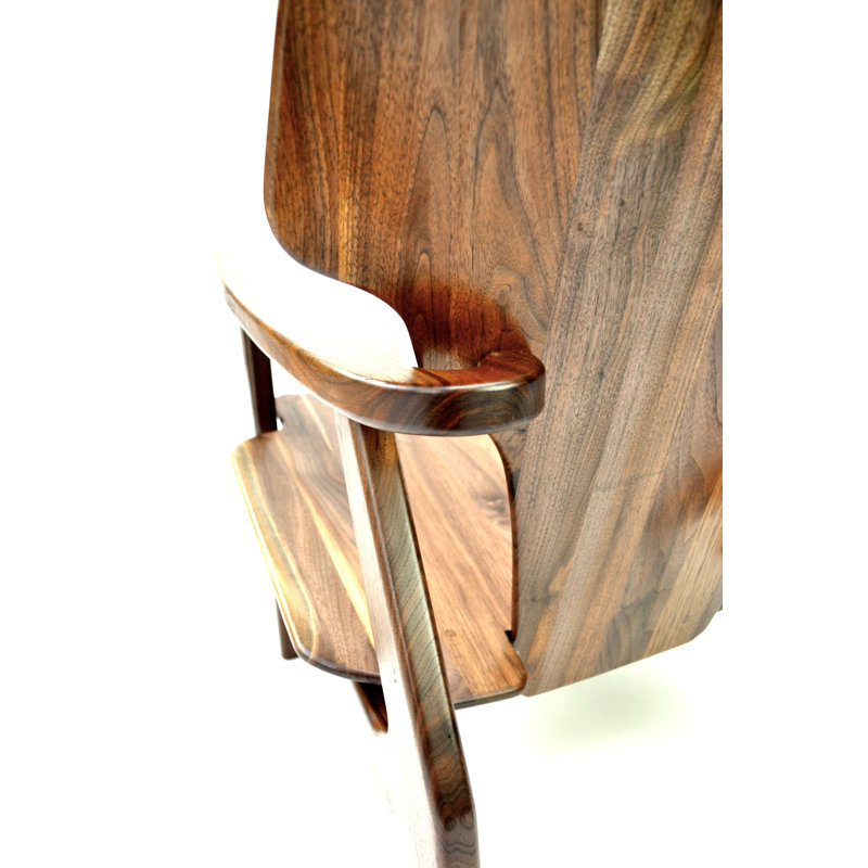 London Armchair Chair with Ottoman, Walnut