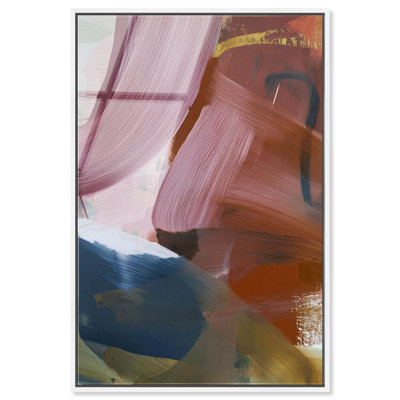 Art mural moderne, reproduction de couleur encadrée V par Art Remedy, cadre blanc, 36 x 54