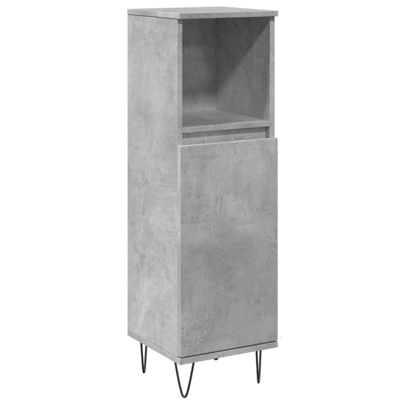 Ashkum Freestanding Bathroom Cabinet, Concrete Grey
