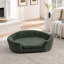 Canapé-lit surdimensionné ovale semi-fermé pour chien de 130 lb ou moins-1406643487