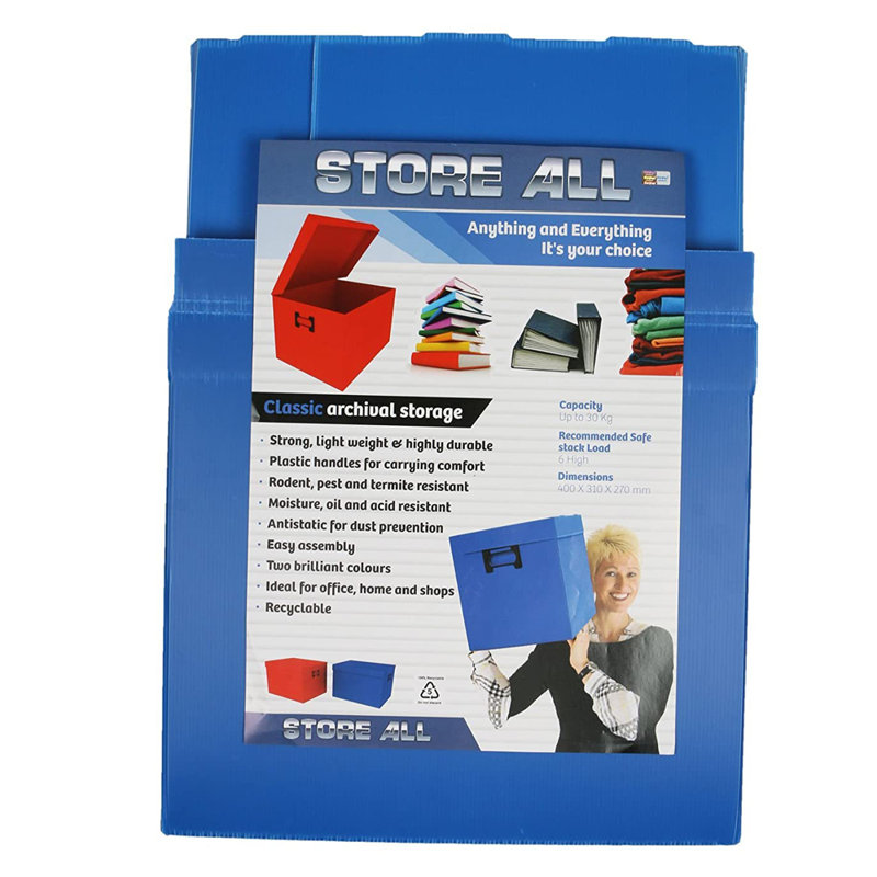 Latitude Run® Plastic Decorative Bins, Blue