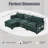 L Shaped Modular Sectional Sofa with Movable Ottoman and side pocket-794422958