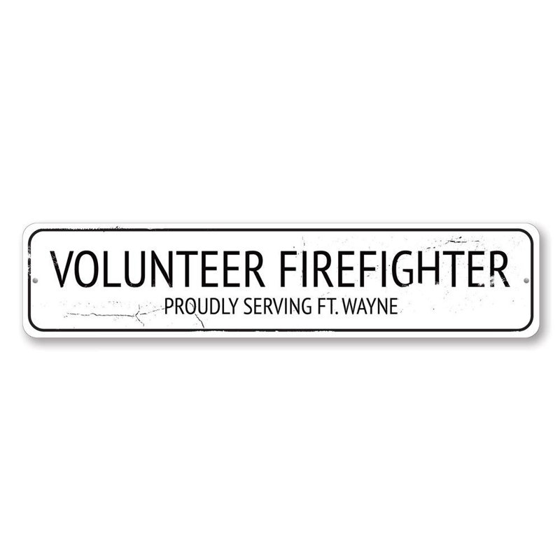 Plaque en aluminium Volunteer, H 4 po x l 18 po x P 0,04 po