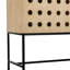 Grande armoire 2 portes Becca au fini chêne sablé sur bois de pin massif