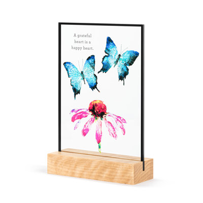 Butterflies & Coneflower Large Suncatcher - 5X7in