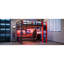 Lit mezzanine multifonctionnel en bois avec rangement et DEL, style de jeu moderne