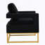 Chaise d'appoint de style moderne avec base en métal doré-2107067272