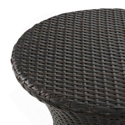 Table de bout de 19 po (sans plateau en verre), table de bout, brun
