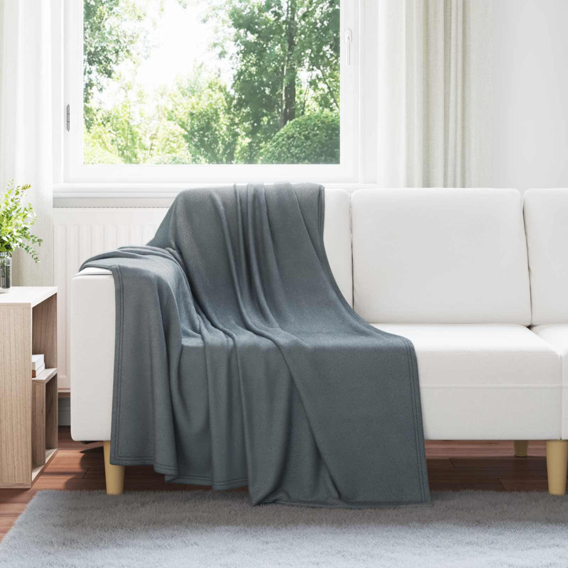 3.5-50 Throw Blanket, Dark Grey, 170cm x 130cm