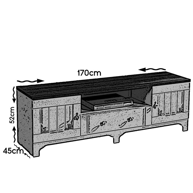 Starkweather Unfinished TV Stand for TVs up to 40"
