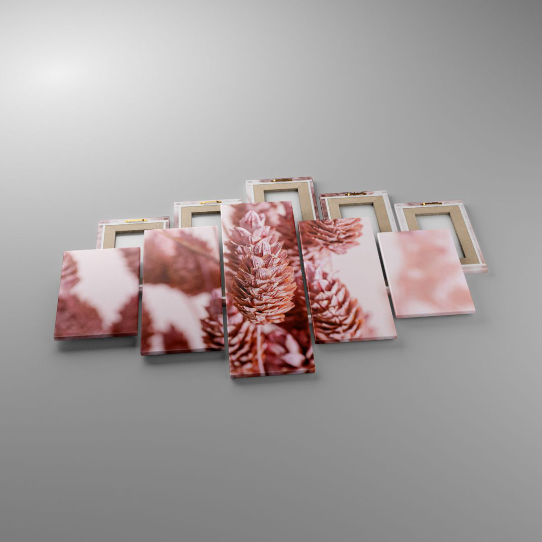 5-tlg. Leinwandbilder-Set Dried Flower Eco