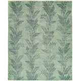 Verona Wool Floral Area Rug in Gray