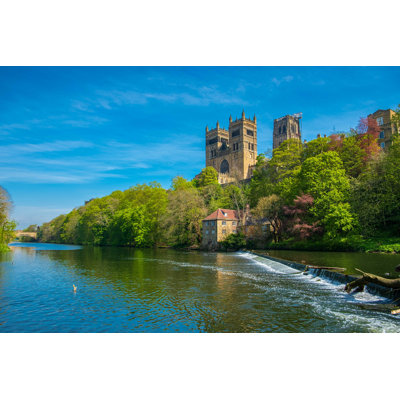 Durham cathédrale et rivière - photographie sur toile tendue