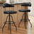 Keighley 29.52'' Upholstered Genuine Leather Swivel Counter & Bar Stool-18782354