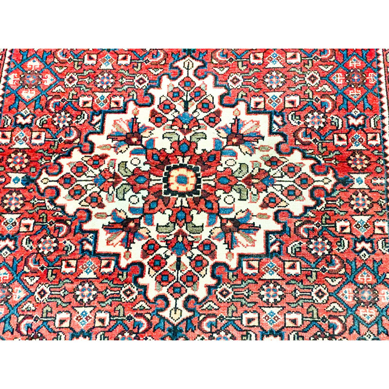 Tapis turc Oushak rouge et ivoire 4 x 7