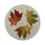 Autumn Leaves Vegan Leather Round Pebble Placemat