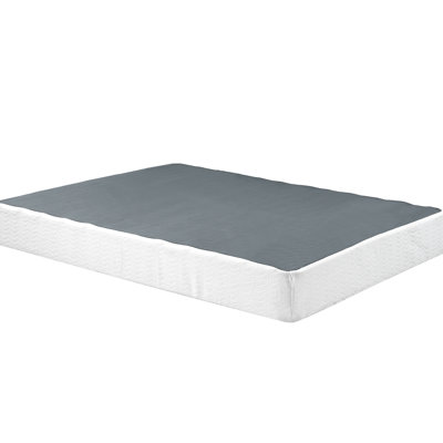 Base de matelas pour grand lit en métal noir - housse en tissu texturé avec 12 supports d'une capacité de poids de 700 lb.