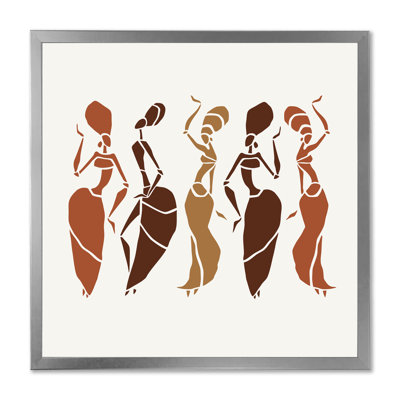 Belles silhouettes de danseurs afro-américains - Peinture sur toile