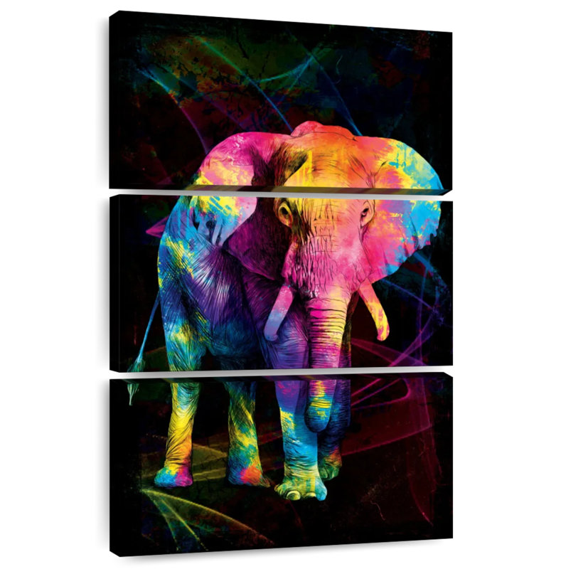 Couleurs d'éléphant d'Afrique Brampt, H 45 po x l 28 po