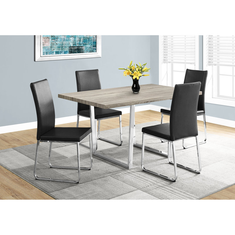 Table de cuisine rectangulaire taupe de 60 po : Design contemporain, table à manger 60 po taupe : moderne et fonctionnelle