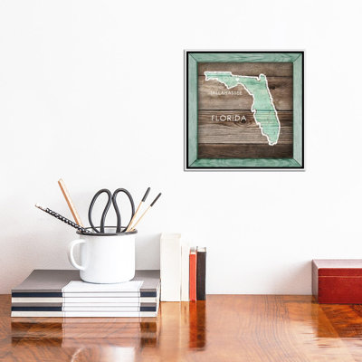 « floride rustique map », impression sur toile