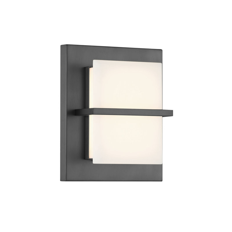 Quaadir Steel LED Flush Mounted Sconce, Matte Black