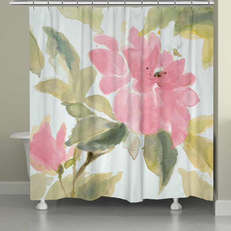 Natick Floral Shower Curtain, 71" H x 74" W