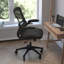 Chaise de travail ergonomique pivotante avec roulettes et bras relevables Regent Park-74891229-74891230