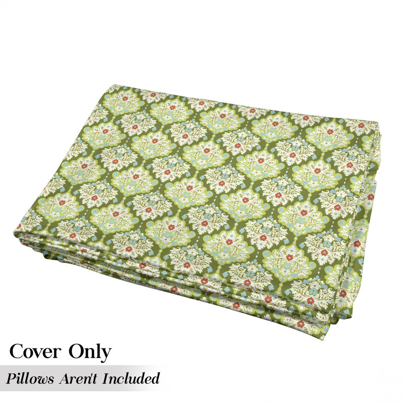 Housse de coussin d'extérieur Victorian Baroque Florals, H 2 po x l 36 po x P 88 po