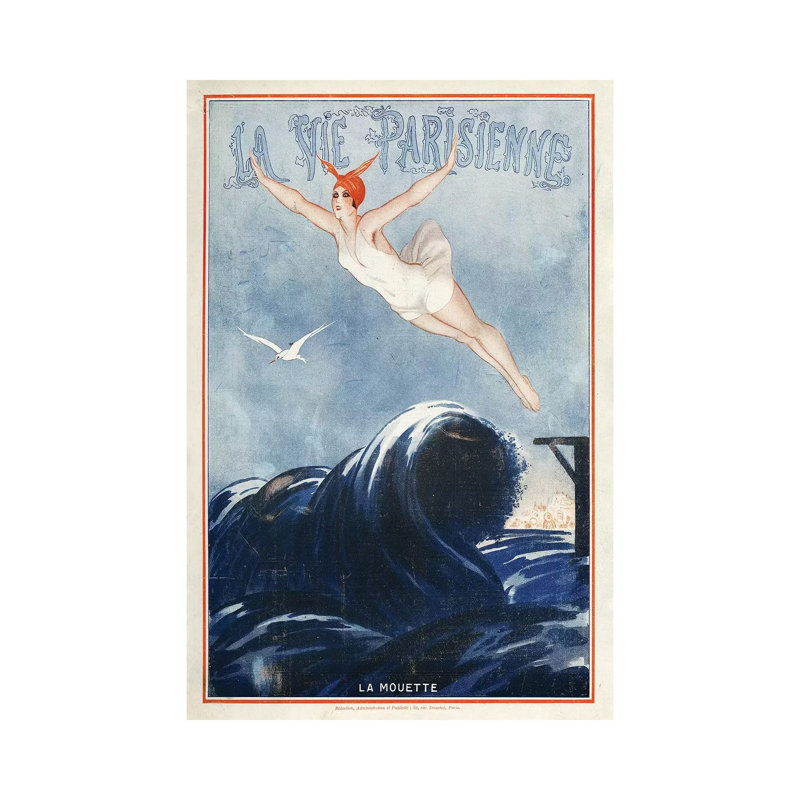 1923 La Vie Parisienne Magazine Cover - Wrapped Canvas Print, 101.6 cm H x 66.04 cm W x 1.91 cm D