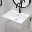 Lavabo de salle de bain blanc de 21 x 16,5 pouces, lavabo rectangulaire au-dessus du comptoir, lavabo suspendu en céramique de porcelaine, lavabo d'art, meuble-lavabo pour meuble-lavabo