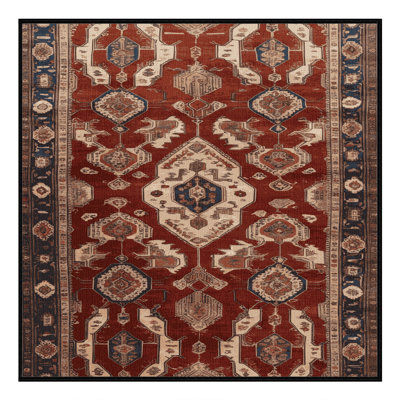 Machine Washable Persian Black Area Rug