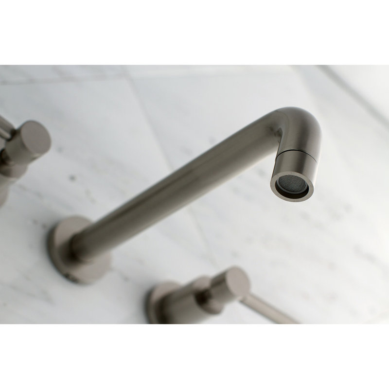 Concord Brushed Nickel Wall Mount Roman Tub Faucet with Lever Handles