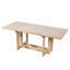 Table de salle à manger extensible rustique 82 po, table de cuisine à tréteaux avec deux rallonges de 12 po, naturel-1482100596
