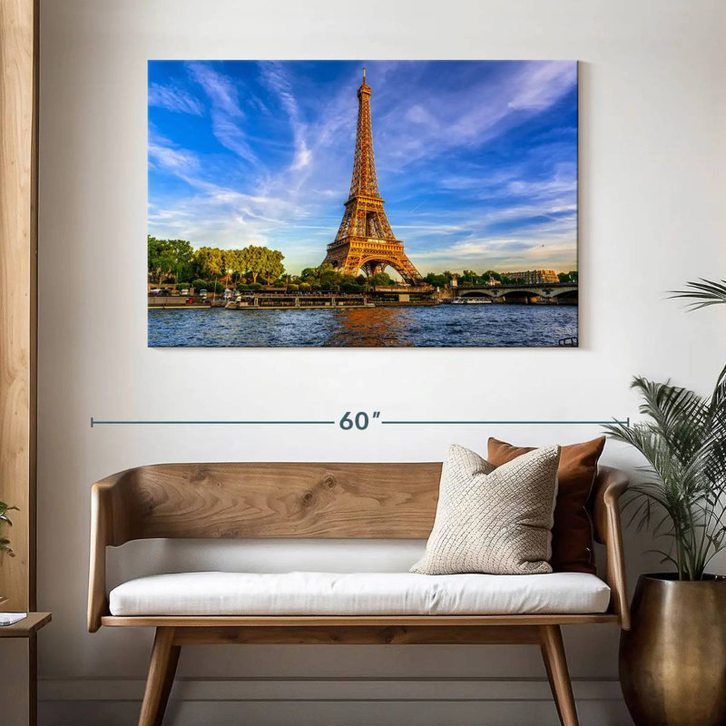 Hannes River Seine Eiffel Tower, 32" H x 48" W