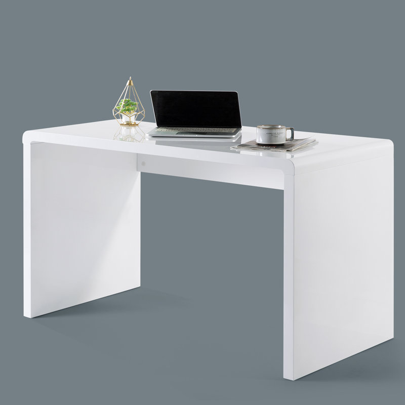 Latitude Run® White High Gloss Office Desk & Reviews - Wayfair Canada