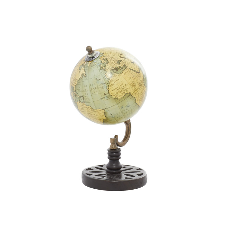 Wood Educational/Geographic Earth Globe, Green