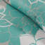 Ensemble d'édredon en satin de coton à imprimé turquoise simple / simple TG-117509037-117509039