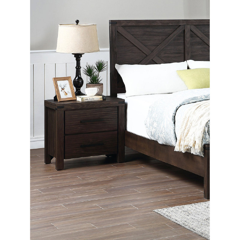 Table de chevet - 2 tiroirs pour les accessoires de chambre à coucher