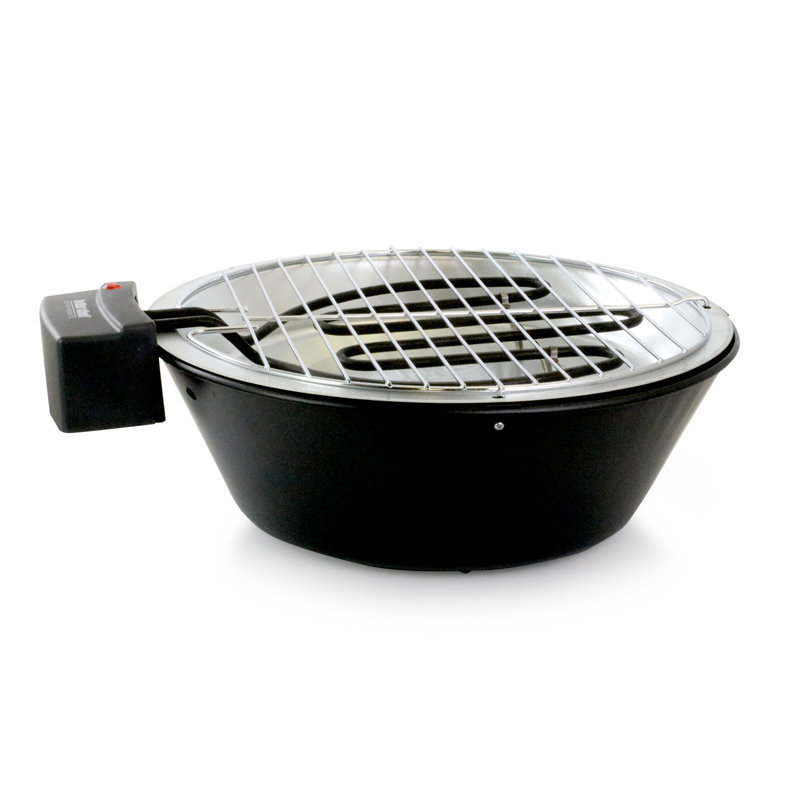Compact Black Stainless Steel Indoor/Outdoor Electric Grill