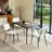 Hararat Modern 5-Piece Dining Set Rectangular Table Upholstered Chairs Industrial Style for Small Spaces Dining Room-199642554-199642552