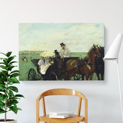 At The Races In The Countryside by Edgar Degas - Wrapped Canvas