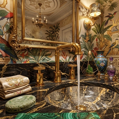 Robinet de salle de bain industriel Gold